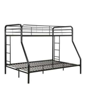 twin over full metal bunk bed with storage, no box spring needed, easy assembly, durable and space-saving.