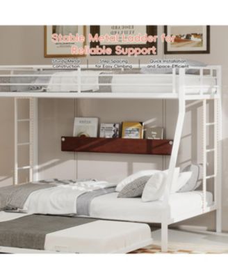 Streamdale High-Stability Queen Bunk Bed with Ladder & Trundle