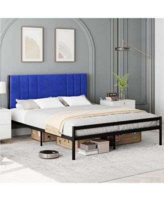 Easy Assembly Full Size Bed Frame Platform Bed Frame Space Saving, for Living Room, Guest Room