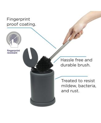 Toilet Bowl Cleaning Brush, Self-Closing Lid, Fingerprint-Proof, Rust resistant