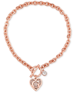 image of Guess Logo Link Pendant Necklace