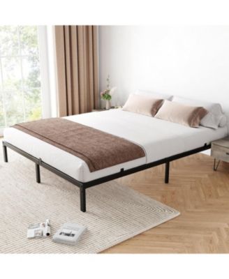 Apartment Metal Bed Frame 13.8 Inch Underbed Storage Space Extra Organization