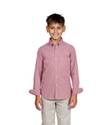 Big Boys Signature Gingham Long Sleeve Shirt