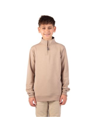 Tailorbyrd Boys Fleece Quarter Zip - Camel