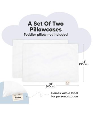 Toddler 2-Pack Waterproof Pillowcases for 13x18 Pillow, Soft Waterproof Pillow Protector Cover for Sleeping, Durable