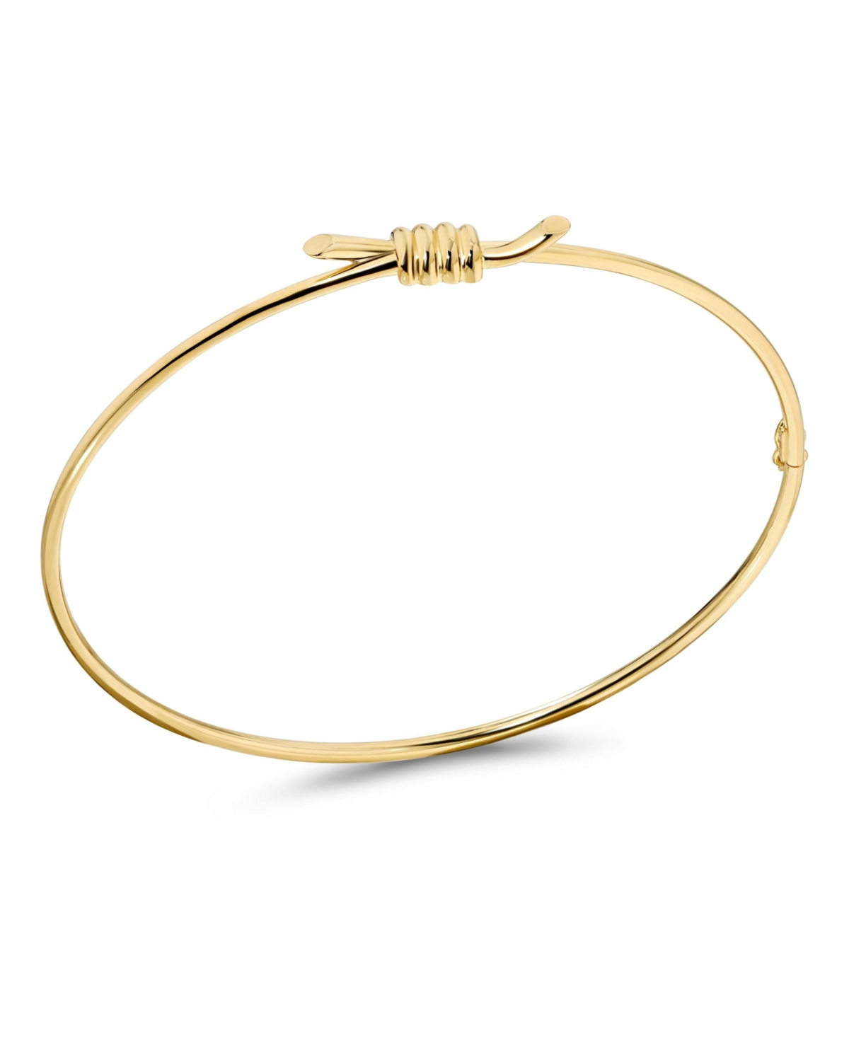 Devata Love Knot Bangle Bracelet in 14K Gold, Fits Small to Medium Wrist, Approx. 3.1 grams.