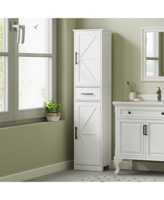 67" Tall Bathroom Storage Cabinet, Narrow Bathroom Cabinet