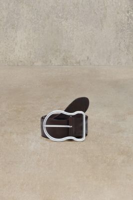 Women's Wide leather buckle belt