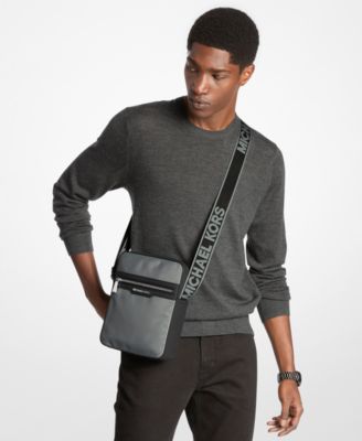 Men's Logo Canvas Gunmetal Hardware Flight Bag