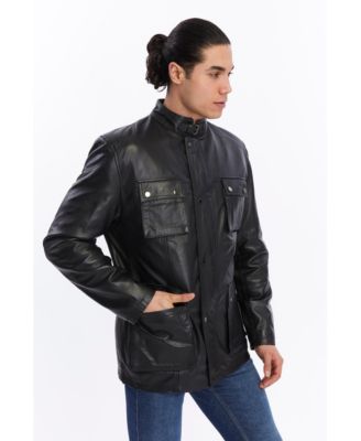 Men's Utility Leather Jacket