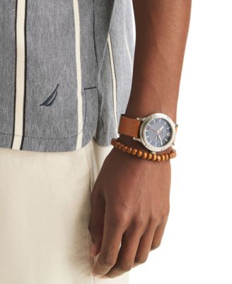 Men's Striped Spread Collar Shirt