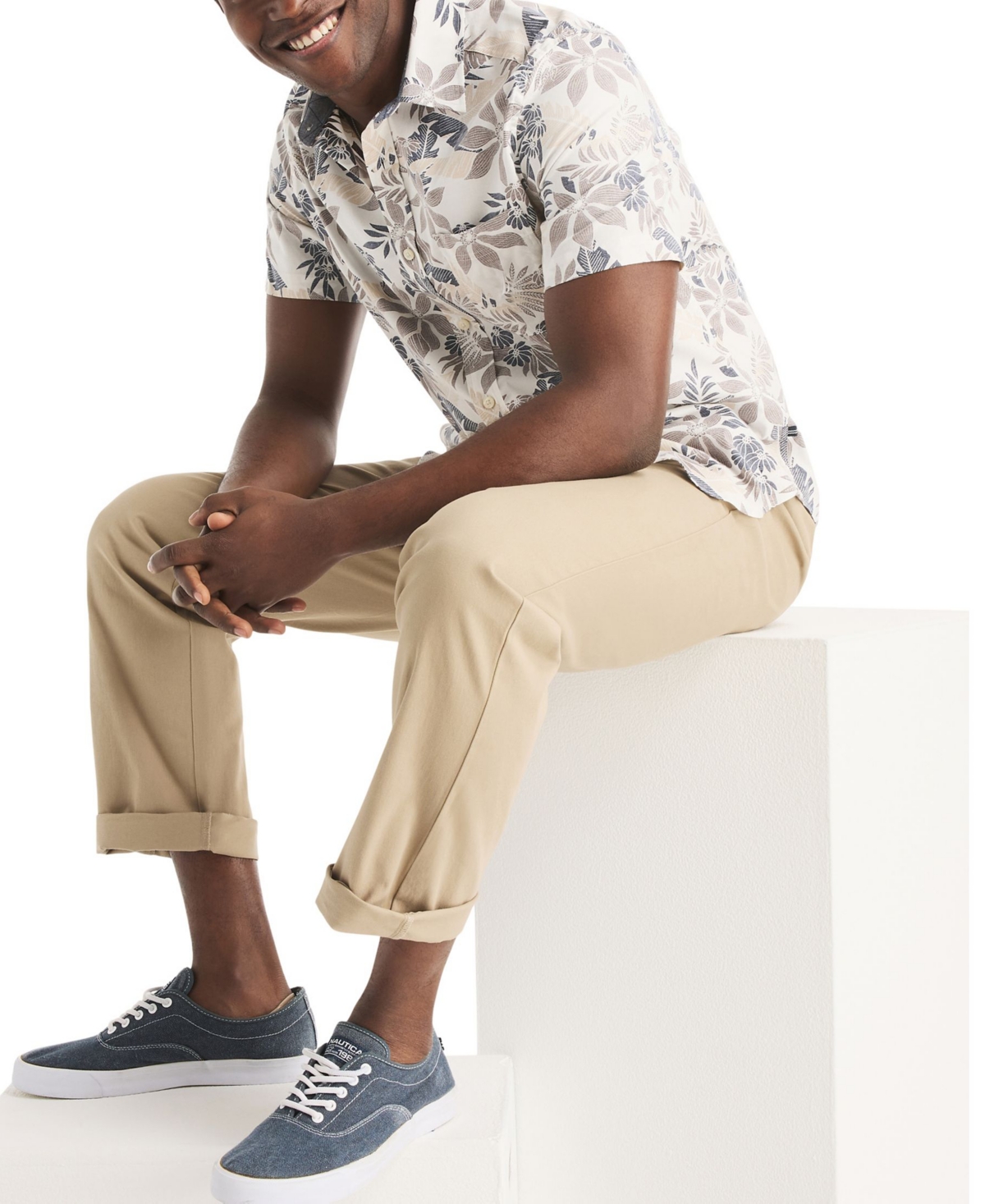 Nautica Men's Printed Short-Sleeve Shirt