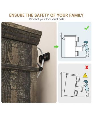 9-Drawer Farmhouse Dresser, Modern Wood Chest, Rustic Handles, Jewelry Storage, Organizer for Bedroom, Living Room