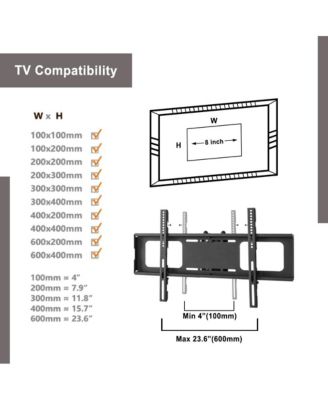 Glass TV Stand with Angle and Height Adjustment