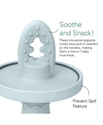 Baby Popsicle Mold – Silicone Teething Ice Pop Molds for Infants & Toddlers, 6-Cavity, BPA-Free, Dishwasher Safe