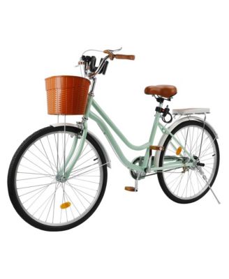 26-Inch Cruiser Bike for Family Rides, Low Step Frame with Passenger Seat & Footrests