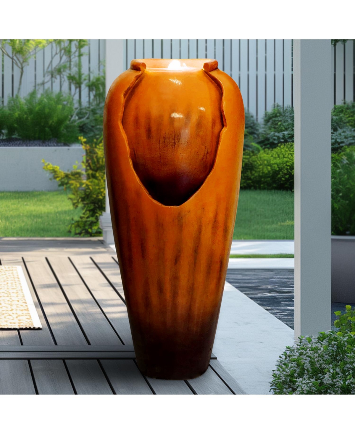 Sunjet 30.7" High Modern Concrete Water Fountain