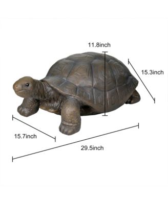 Turtle Statue for Garden - 29.5"x15.7"x11.8" Concrete Outdoor Figurine for Yard, Patio Decor & Gardening Gift