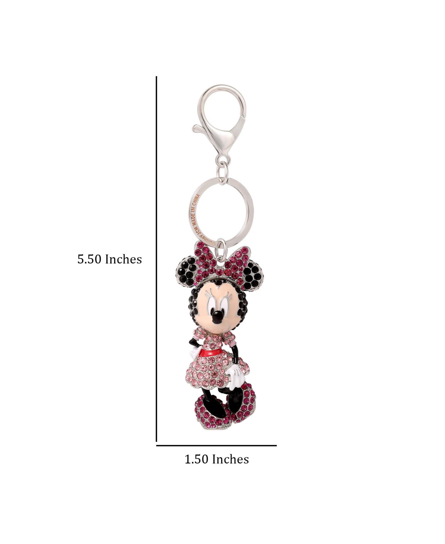 Minnie Mouse Crystal Pave Bag Charm Keychain – Officially Licensed
