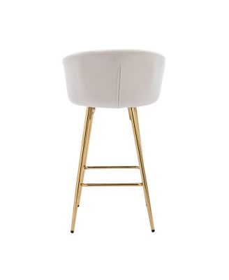 30 Inch Set of 2 Bar Stools Beige