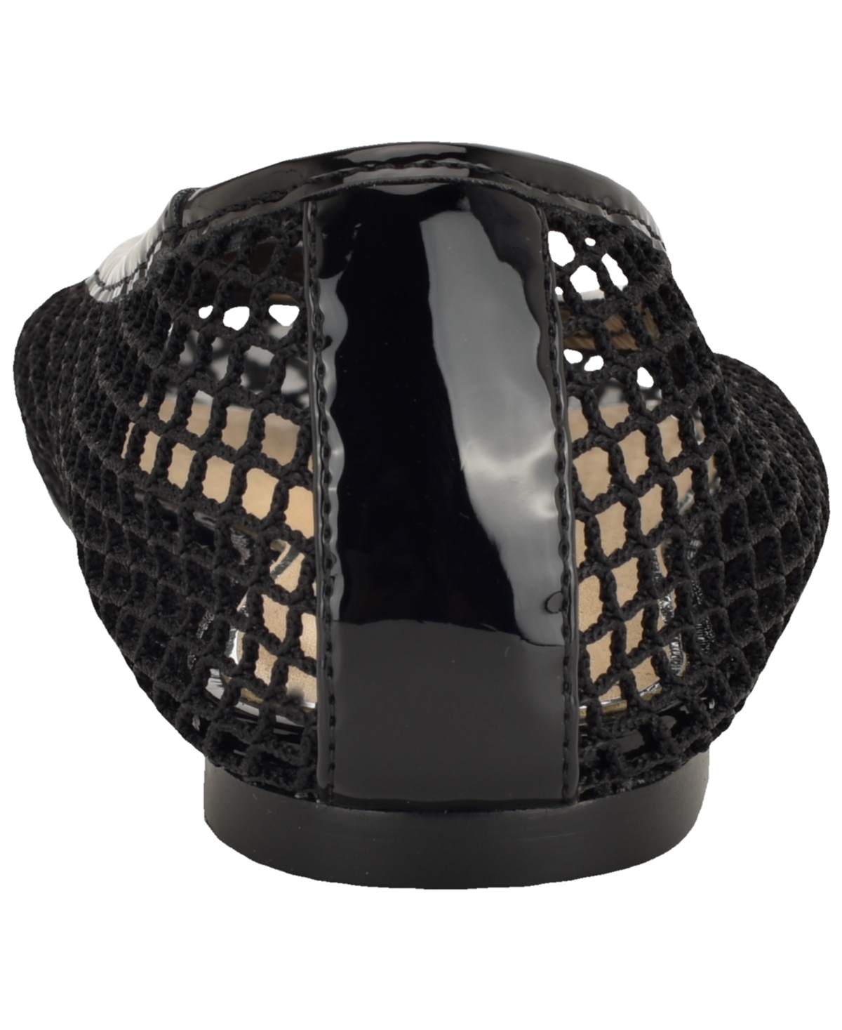 Guess Womens Aylora Triangle Logo Woven Mesh Ballet Flats