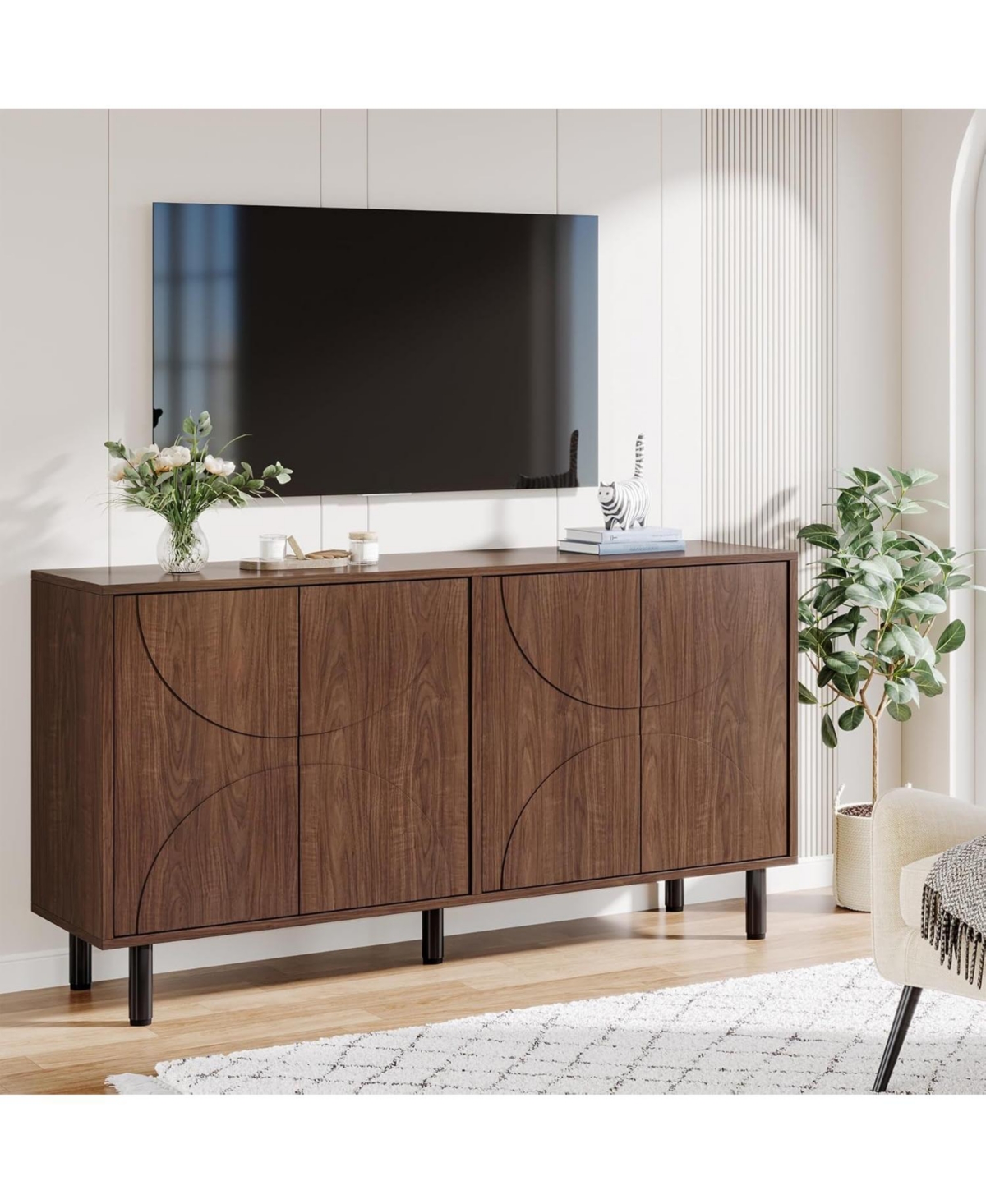 Tribesigns Sideboard Buffet Cabinet with Storage, 55"