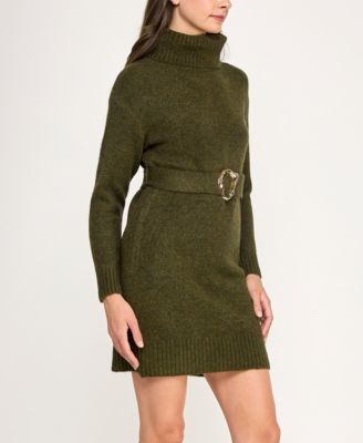 Juniors' Turtle Neck Sweater Dress