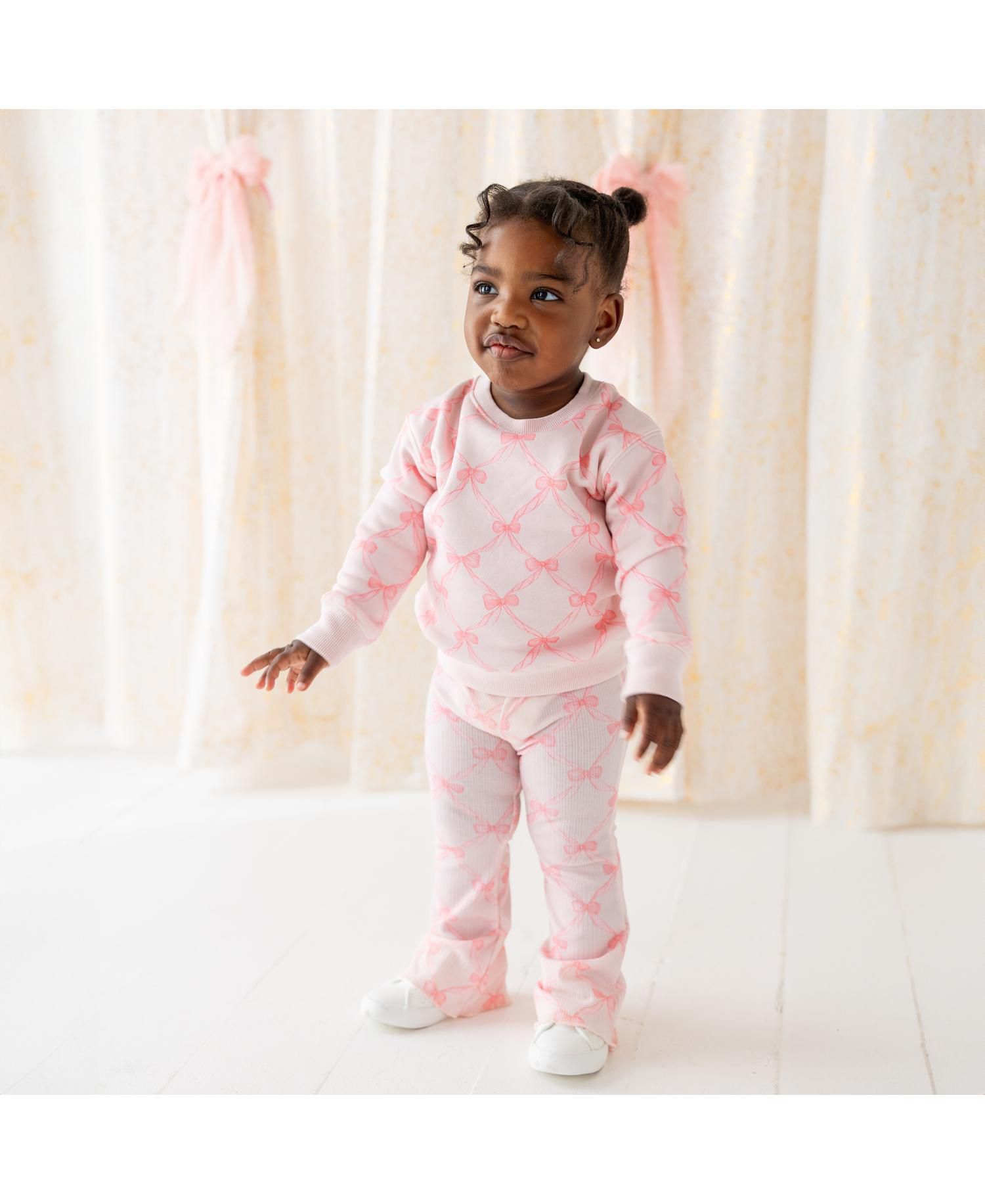 Big Girls Bow Trellis Sweatshirt