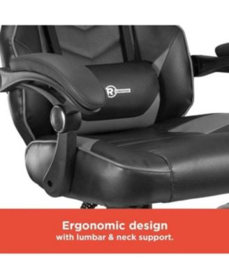 Gaming Chair, Ergonomic Racing-Style Chair with Adjustable Height, Footrest, Lumbar Support, And Comfortable Padding