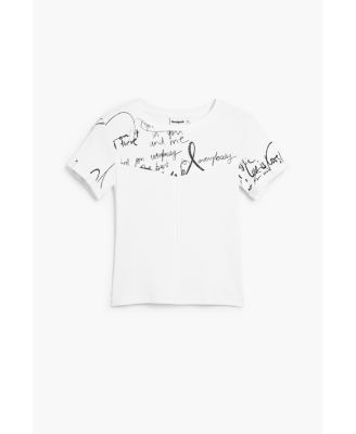 Women's T-shirt rib lettering
