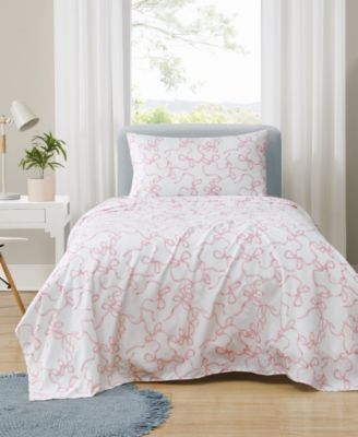 Printed Bow 3-Pc. Sheet Set, Twin XL