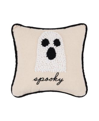Halloween Ghost French Knot Small/Petite Accent Pillow, 8" x 8