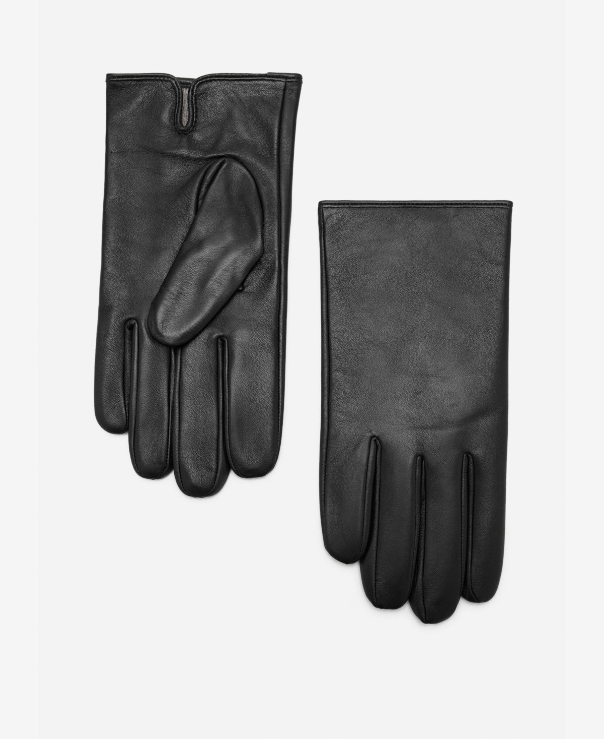 Mango Men's Stitching Detail Leather Gloves In Black