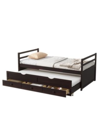 Streamdale Twin Bed with Headboard, Trundle, and Storage Drawers
