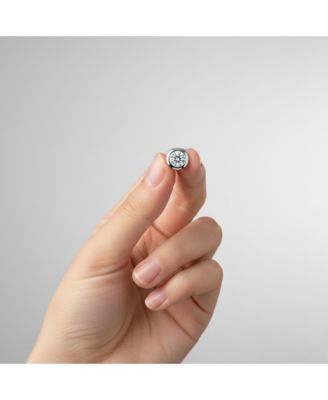 Women's Sterling Silver Lab-Grown Moissanite Stud Earrings