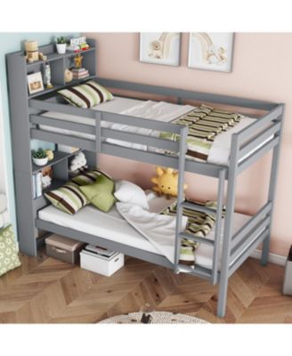Twin size Upholstered Platform Bed with Storage and Drawers