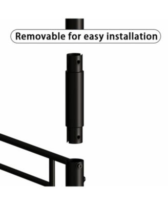 Bedroom dormitory twin size black metal triple bunk bed can be disassembled into three beds