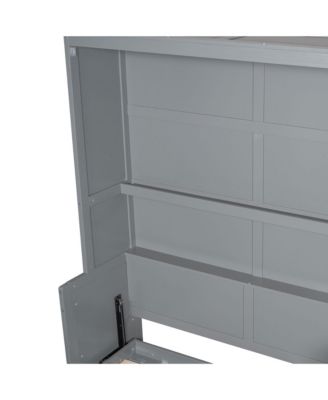 Queen Size Murphy Bed Wall Bed with Closet.