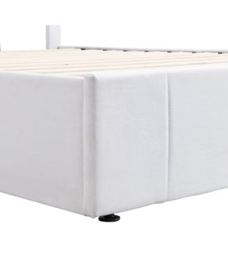 Full size Upholstered Platform bed with a Hydraulic Storage System