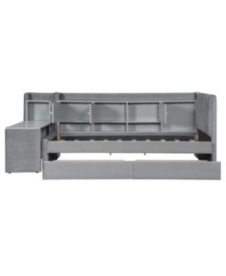 Upholstered Daybed with Drawers & Storage