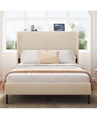 Platform Bed with Charging Station