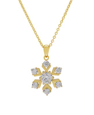 Cubic Zirconia (1.67 ct. t.w.) Snowflake Pendant Necklace