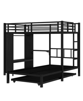 + Twin over Twin + Wood/Metal (if material is specified) + Trundle, Desk & Wardrobe + Bunk Bed