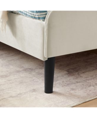 Twin Upholstered Platform Bed Frame w/ 2 Storage Drawers