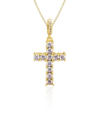 Cubic Zirconia (4.15 ct. t.w.) Cross Pendant Necklace