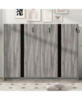  Full Size Murphy Bed, can be Folded into a Cabinet, Gray