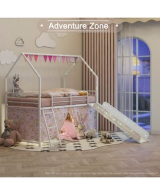 Superhero Bunk Bed with Slide- Kids' Playful Haven