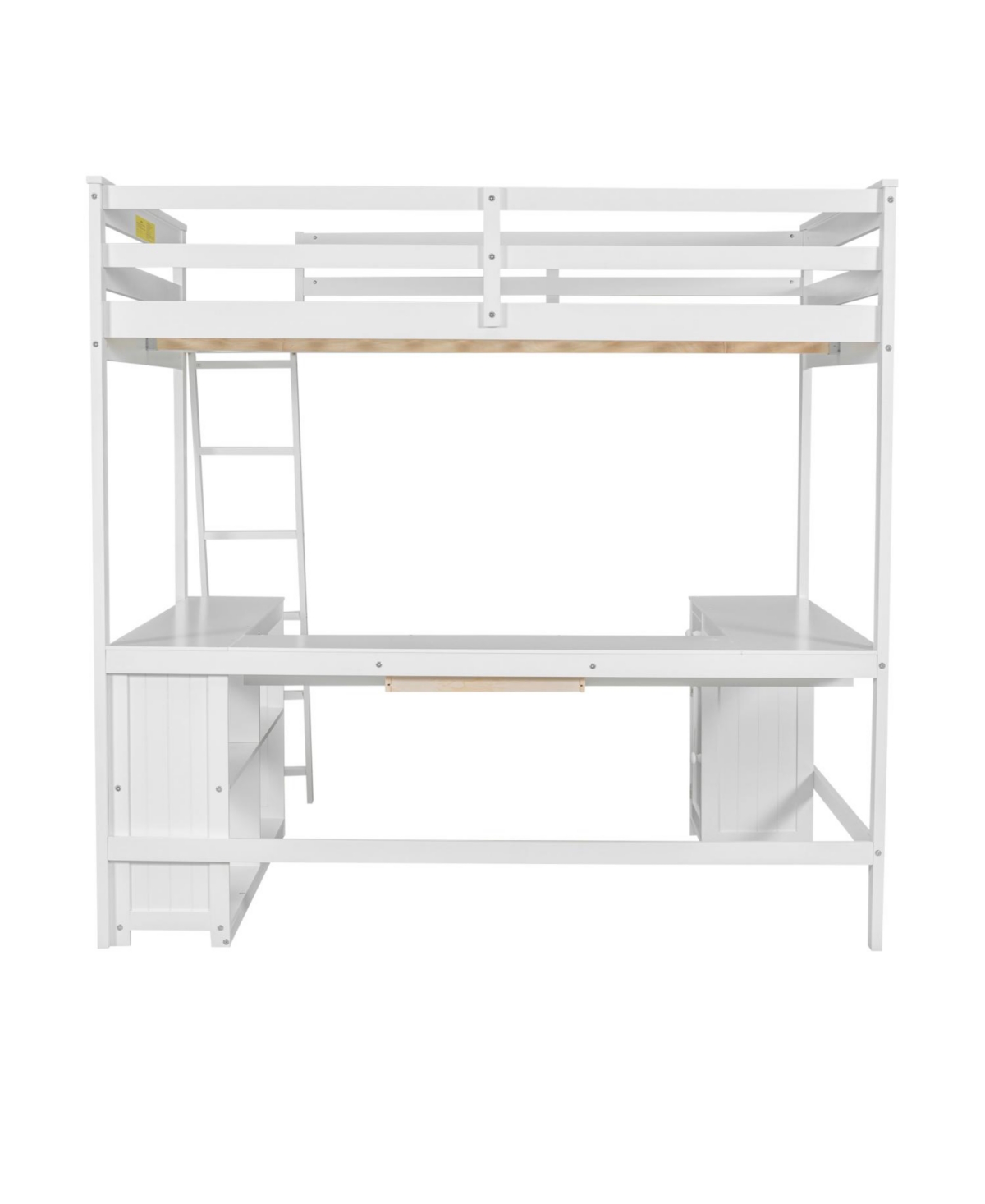 Streamdale Furniture Loft Bed with U-Desk, Drawers & Shelves
