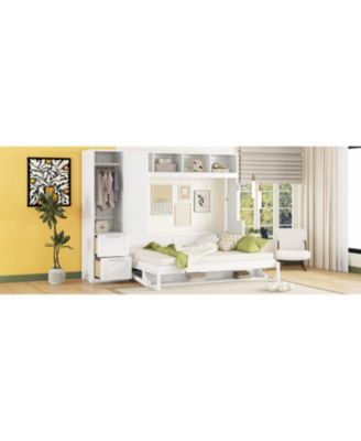 Streamdale Queen Murphy Bed with Closet & Drawers