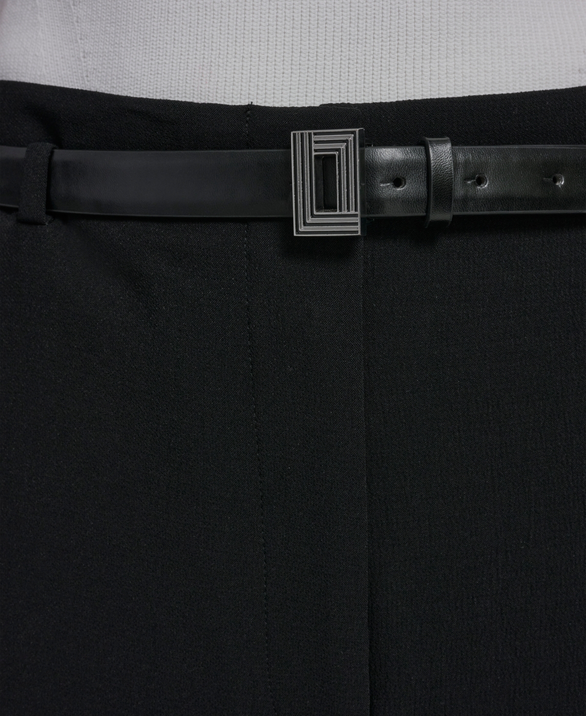 Karl Lagerfeld Paris Women's Color Blocked Belted Straight Pants